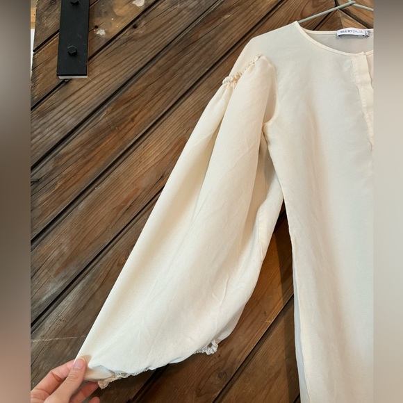 See By Chloe Silk Viscose Pleated blouse top size 4 - Picture 9 of 12